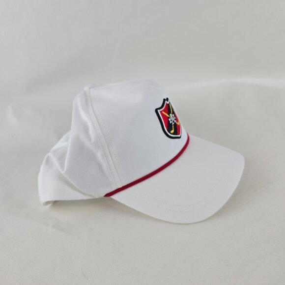 19th Hole Hat Mens Adjustable White Golf Cap American Needle Crest Shield Rope - Picture 2 of 9